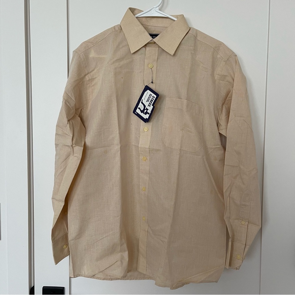 Classic Beige Dress Shirt for Men
